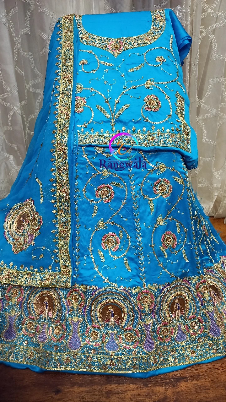 Passionate Pink Rajputi Dress Online in Fine Handwork - Rana's by Kshitija